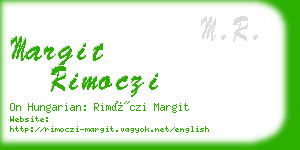 margit rimoczi business card